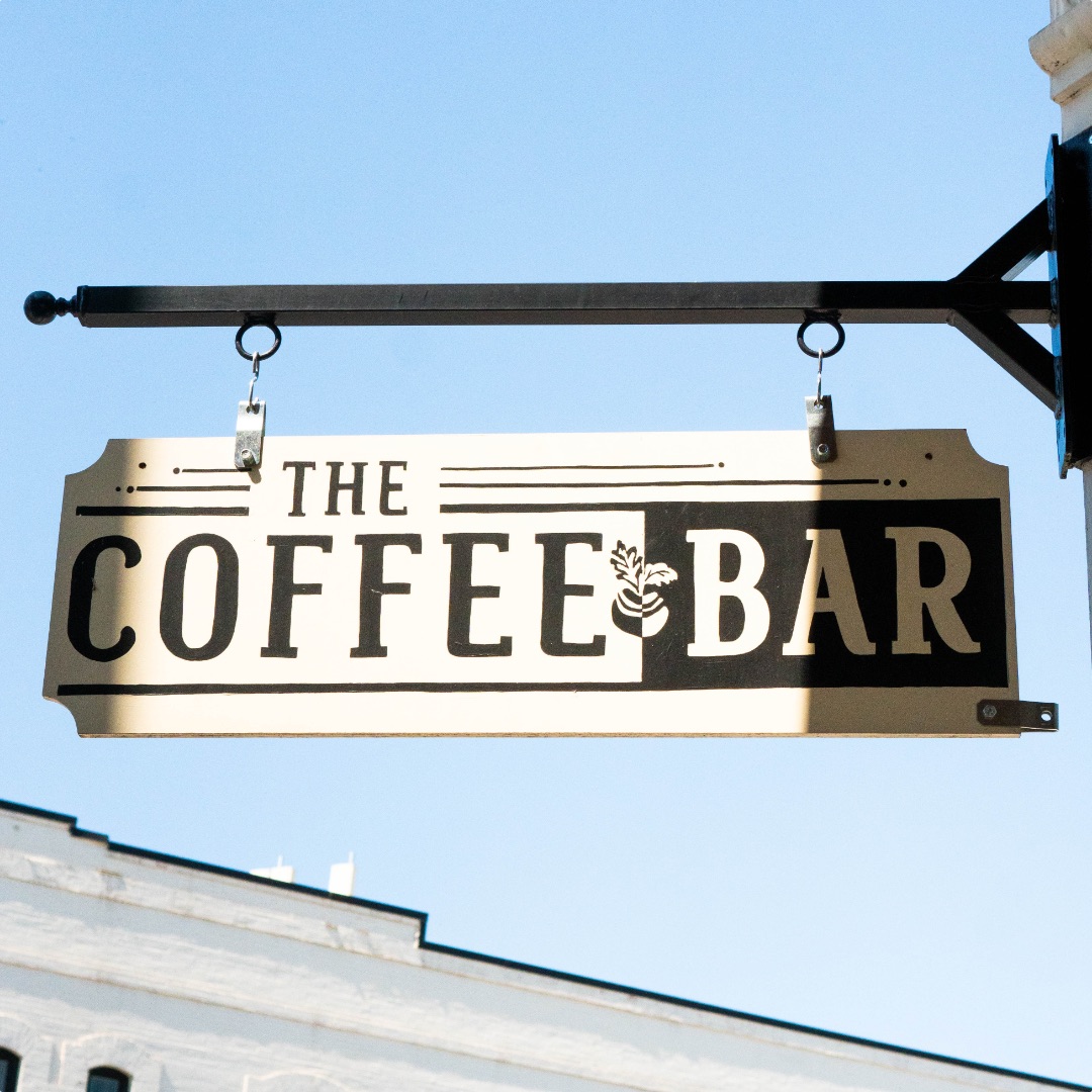 The Coffee bar outdoor sign